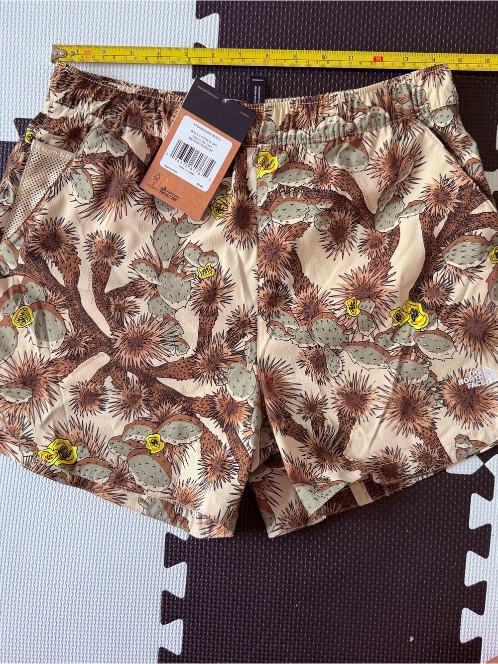The North Face Desert Cactus & Joshua Tree Print Swim Shorts - Tan/Brown/Green